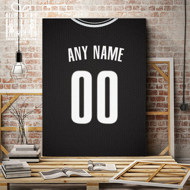 Brooklyn Jersey Custom Canvas Print Wall Art for Boy Girl Men Women Basketball Personalized Canvas Art